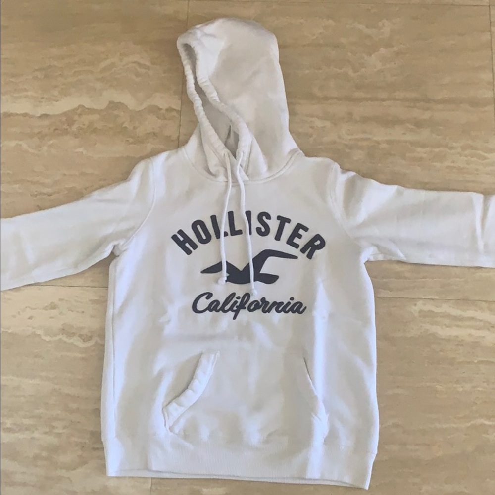 White hollister hoodie